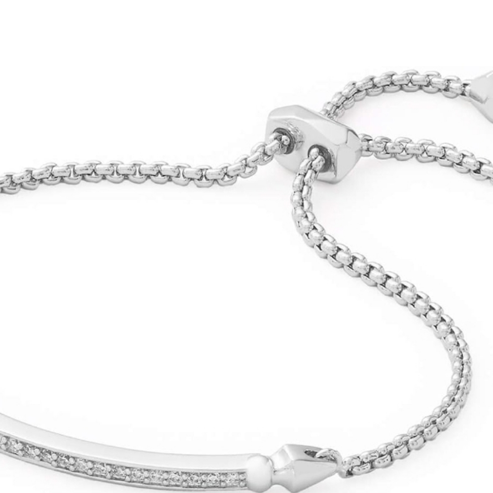 $76 Kendra Scott Women's Silver Rhodium Plated Ott Lux Bracelet